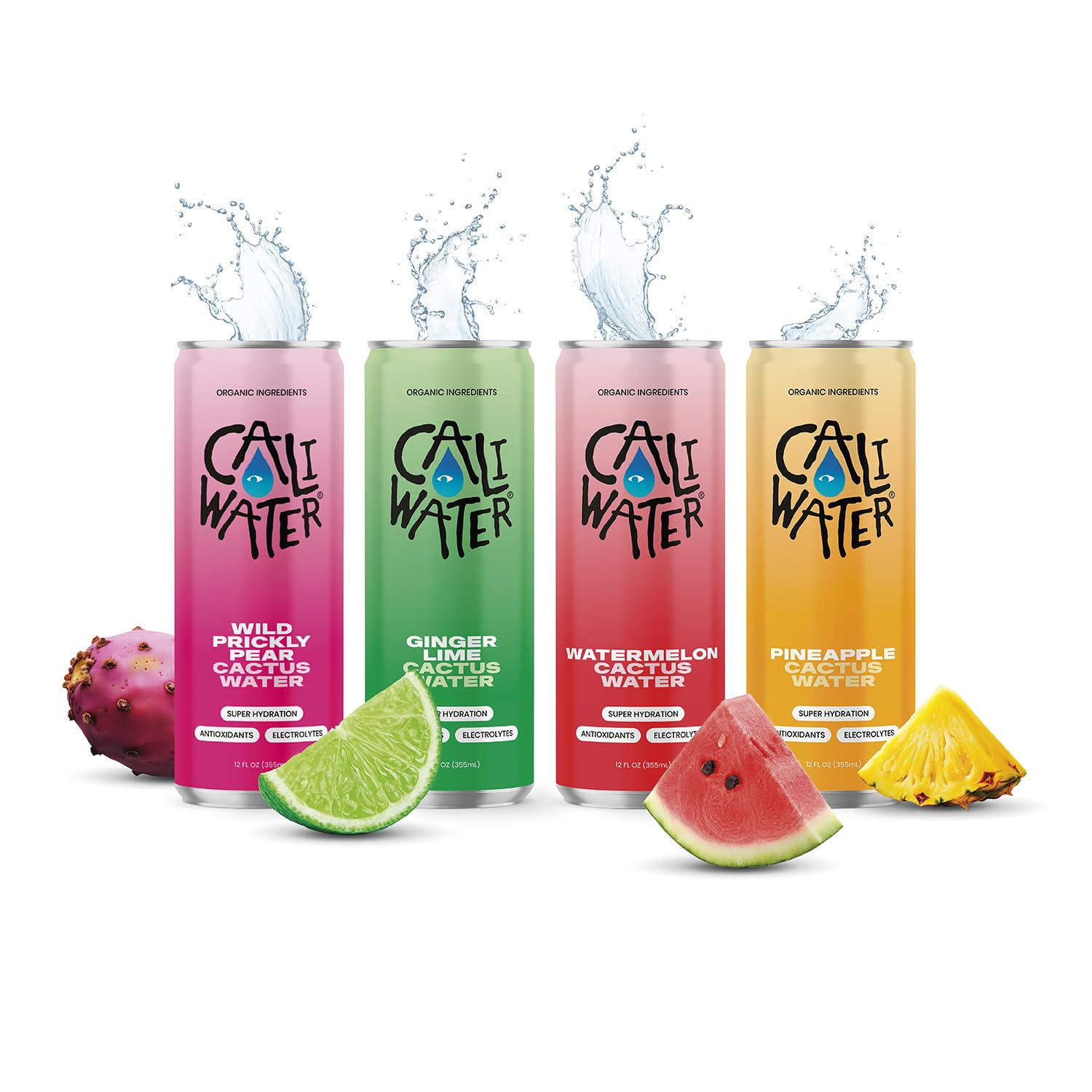 Caliwater Ginger Lime can on a clean surface, offering on-the-go hydration