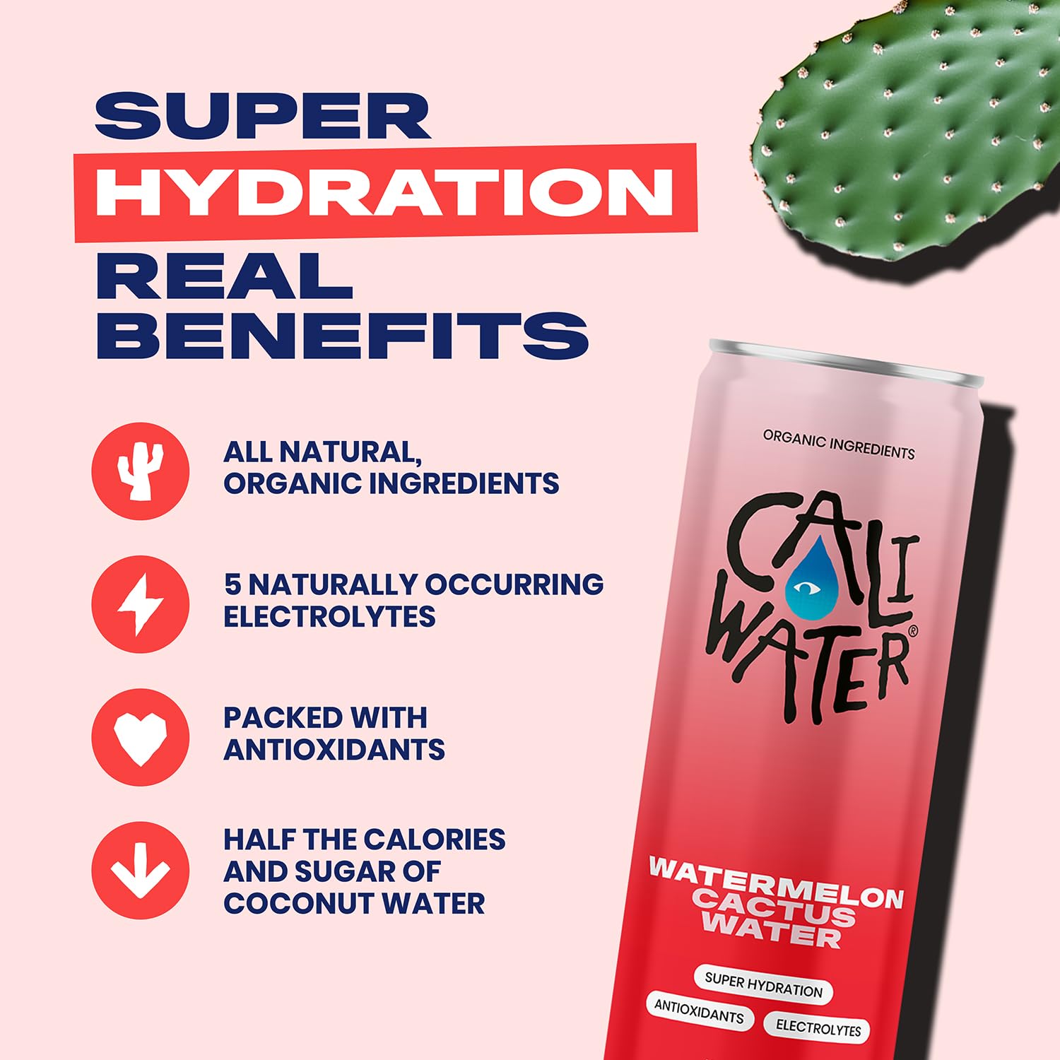 CALIWATER Ginger Lime can delivering zesty flavor and plant-based hydration