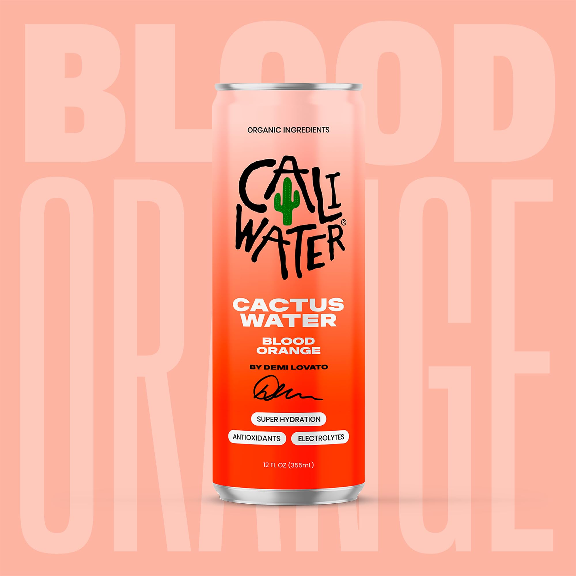 Caliwater organic cactus water ingredients highlighting natural electrolytes