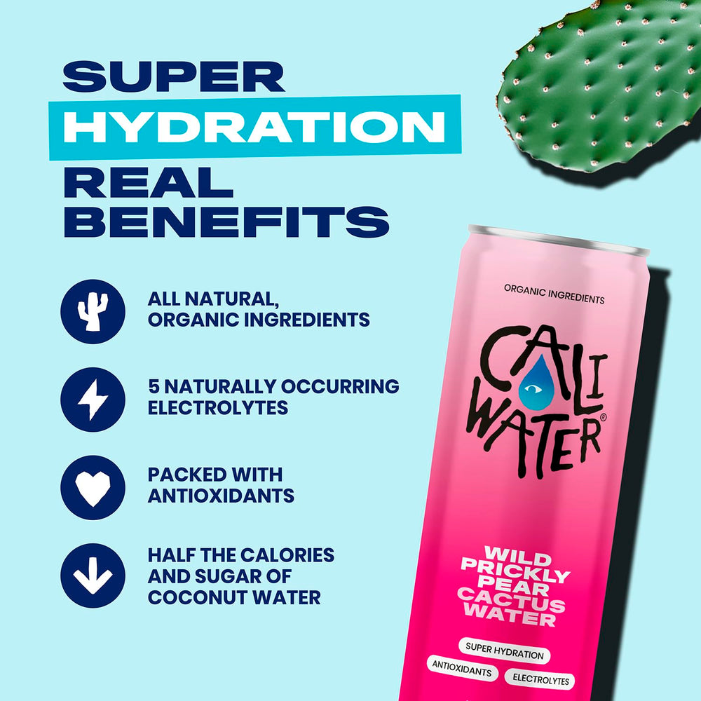 Caliwater Pineapple flavor in can with tropical aroma, energizing hydration