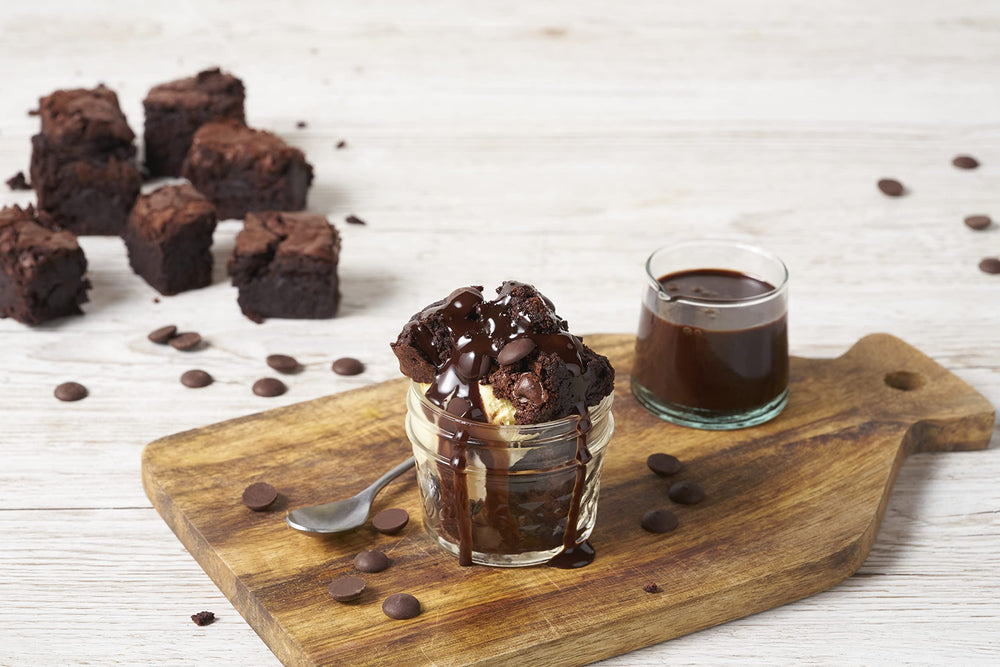 Close-up of glossy Callebaut callets showing smooth melting potential for recipes.