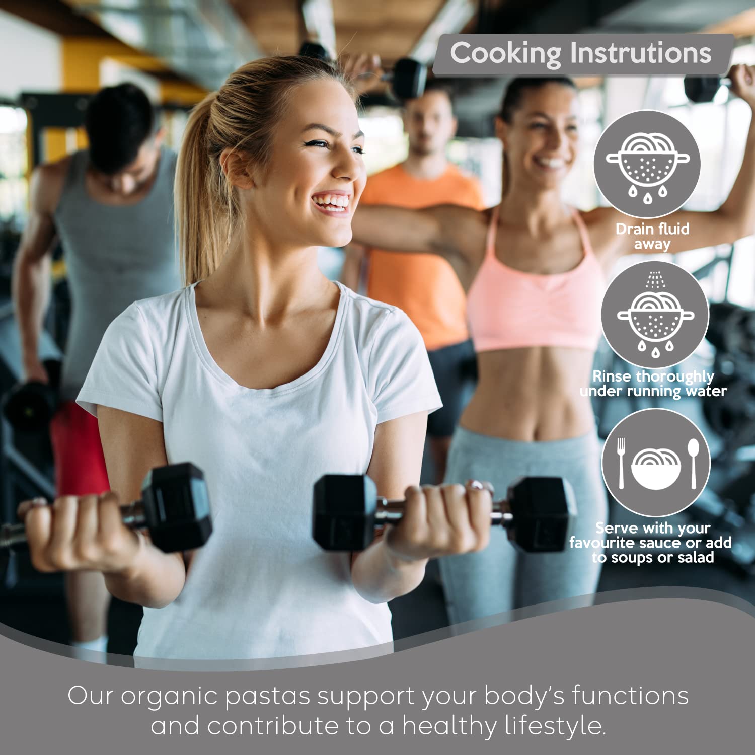 Caloless Konjac Noodles Ingredients label highlight organic konjac and oat flour.