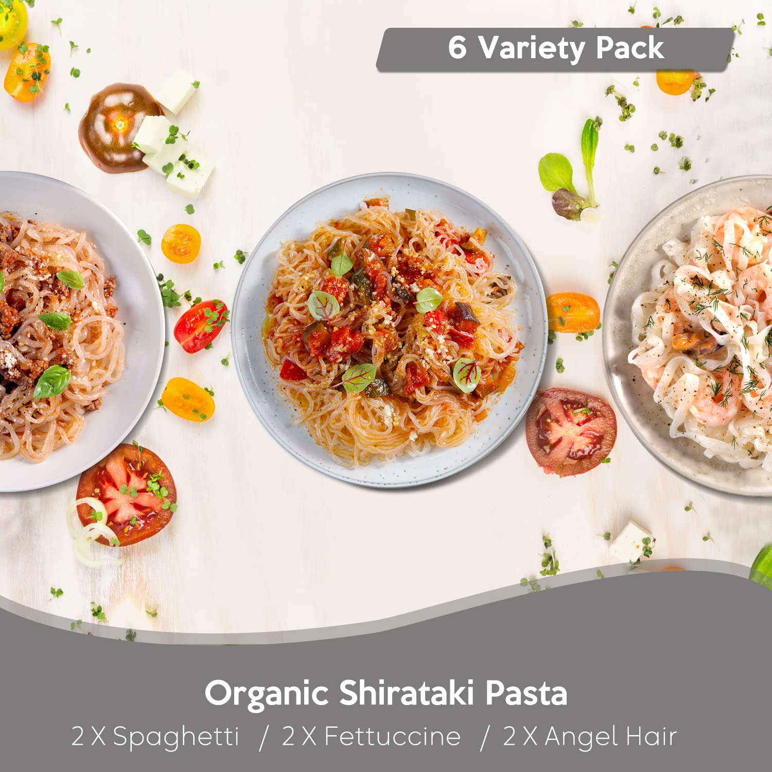 Caloless Konjac Spaghetti Pack provides a gluten-free pasta alternative.
