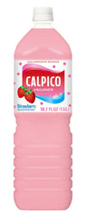 Calpico Strawberry soft drink bottle with refreshing berry flavor.