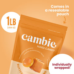 Cambie Butterscotch Hard Candy on an office desk for a satisfying break.