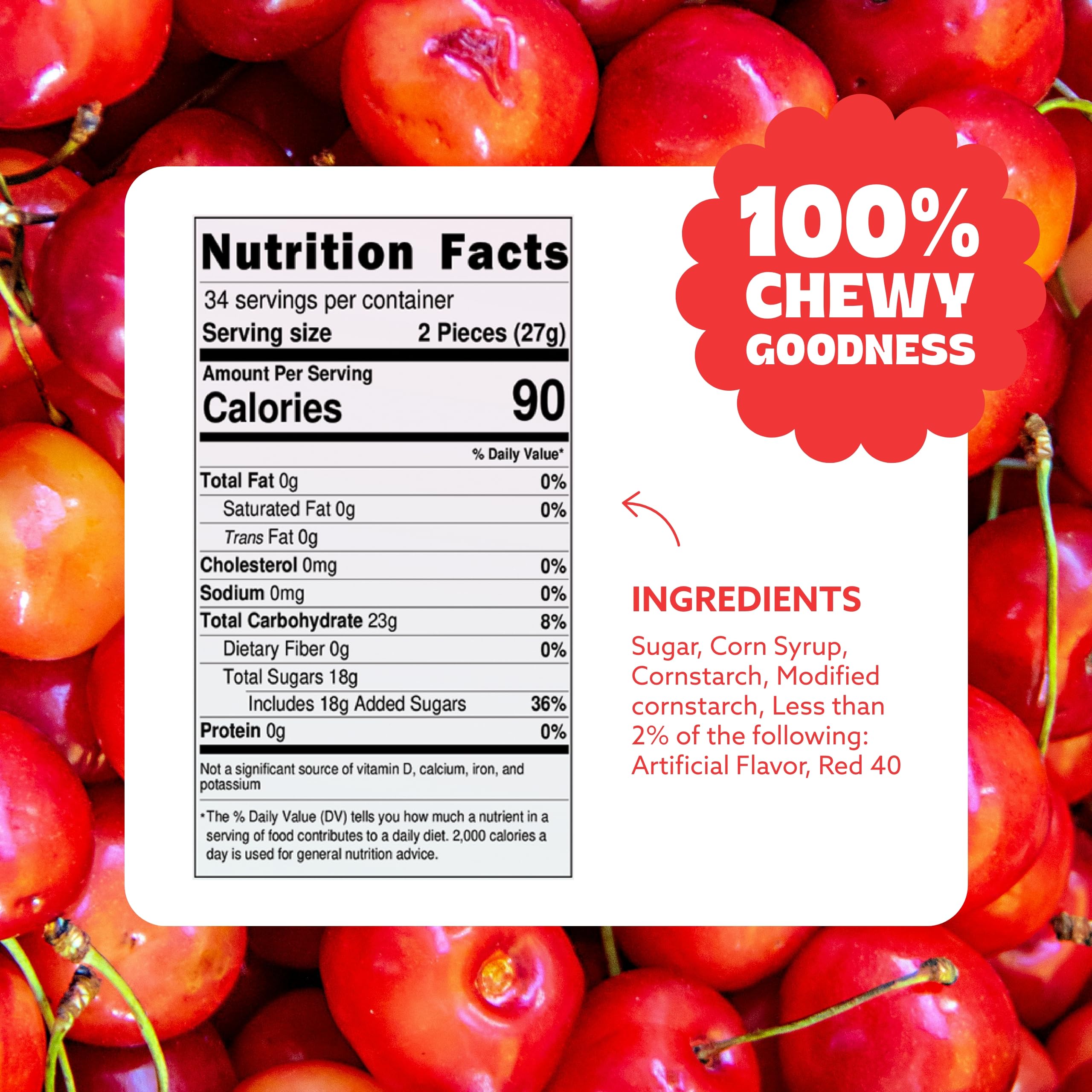 Cambie Cherry Slices Bulk 2lb packaging emphasizes convenient, value-packed candy for gatherings