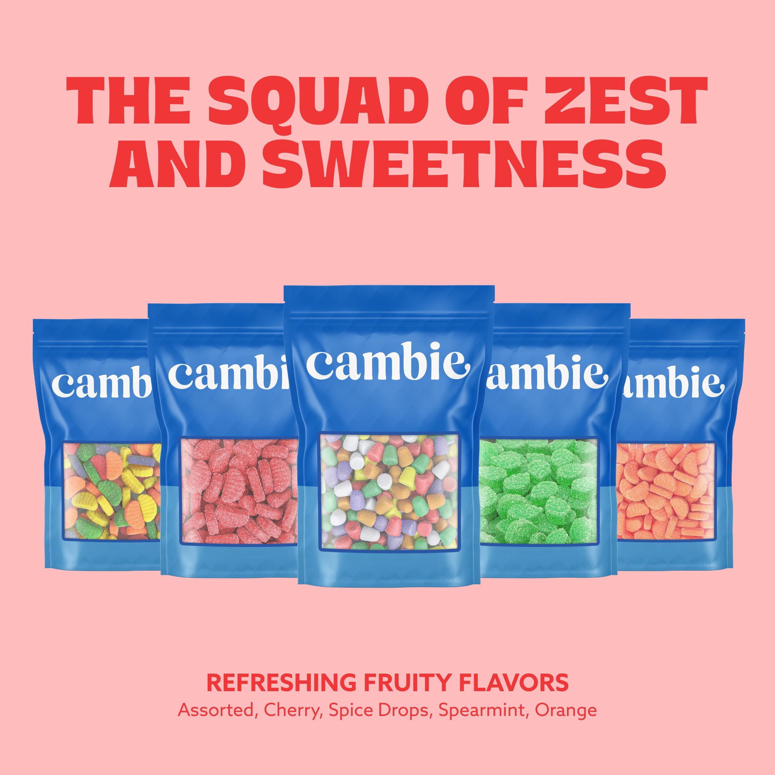 Cambie Cherry Slices snack-time bite shown in hand for quick indulgence
