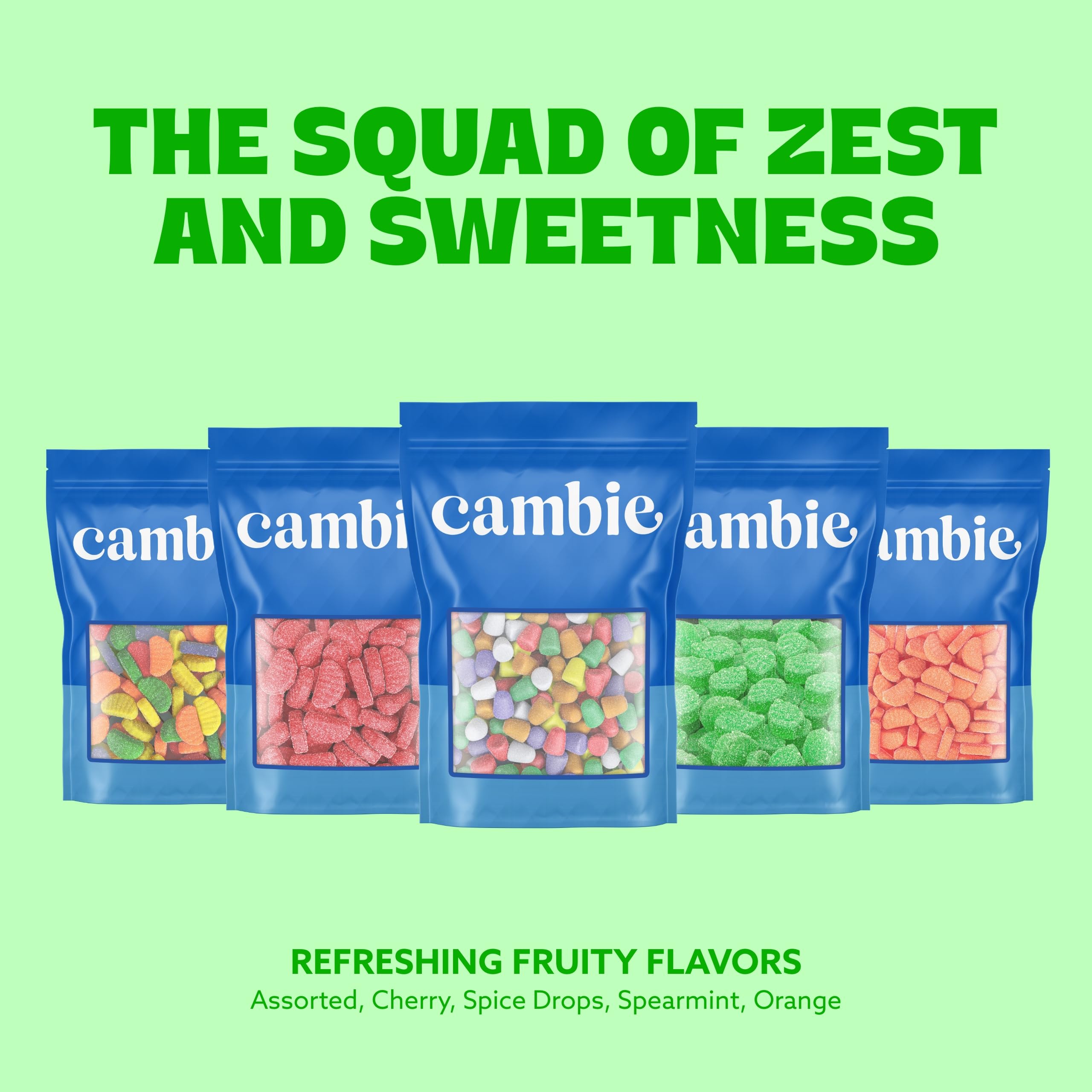 Dessert topping use with Cambie spearmint candy for added flair