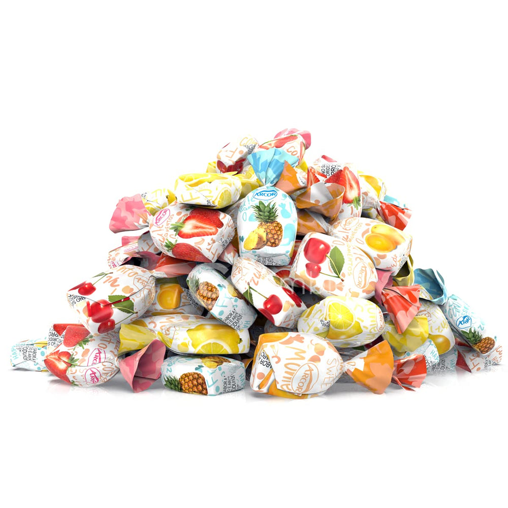 Cambie fruit-filled hard candy assortment, individually wrapped for freshness.
