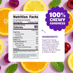 Cambie fruit slices gummy candy close-up shows soft, chewy texture for easy snacking.