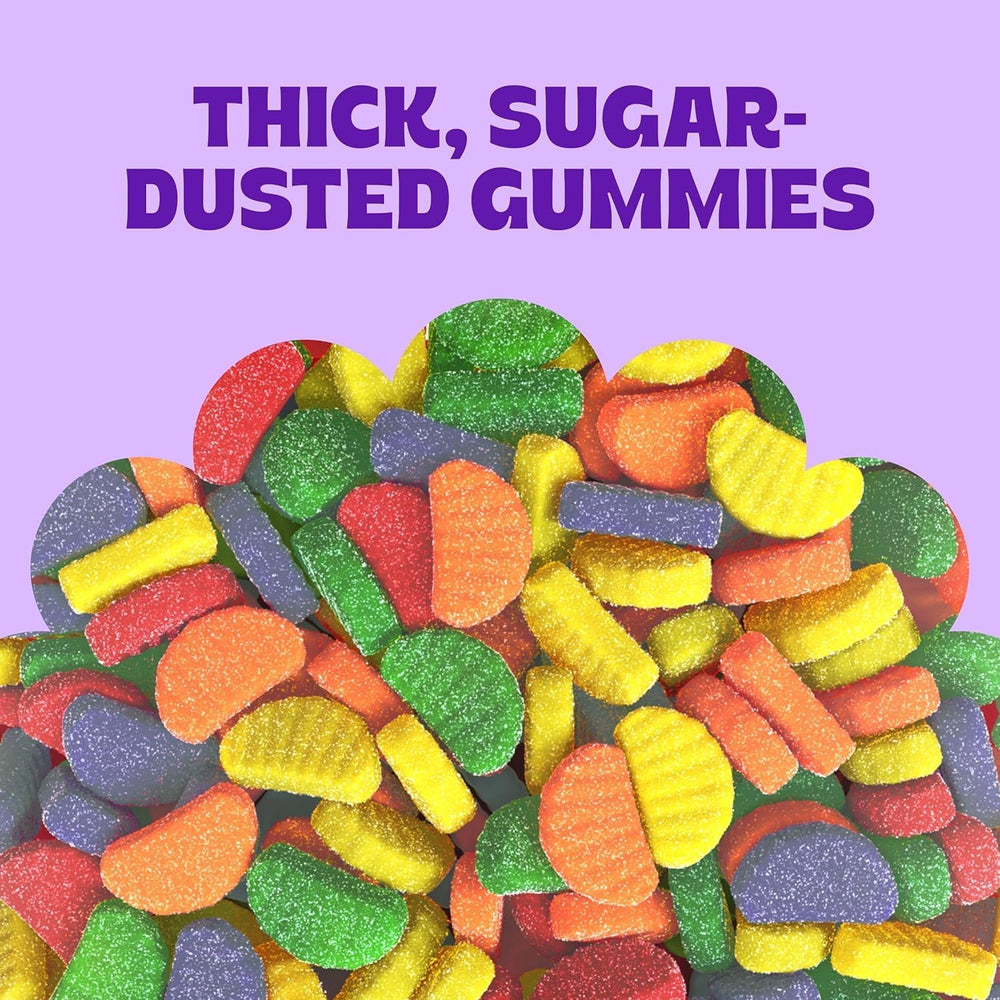 Cambie grape slices gummy candy rich purple tones, great for bulk candy buffets.