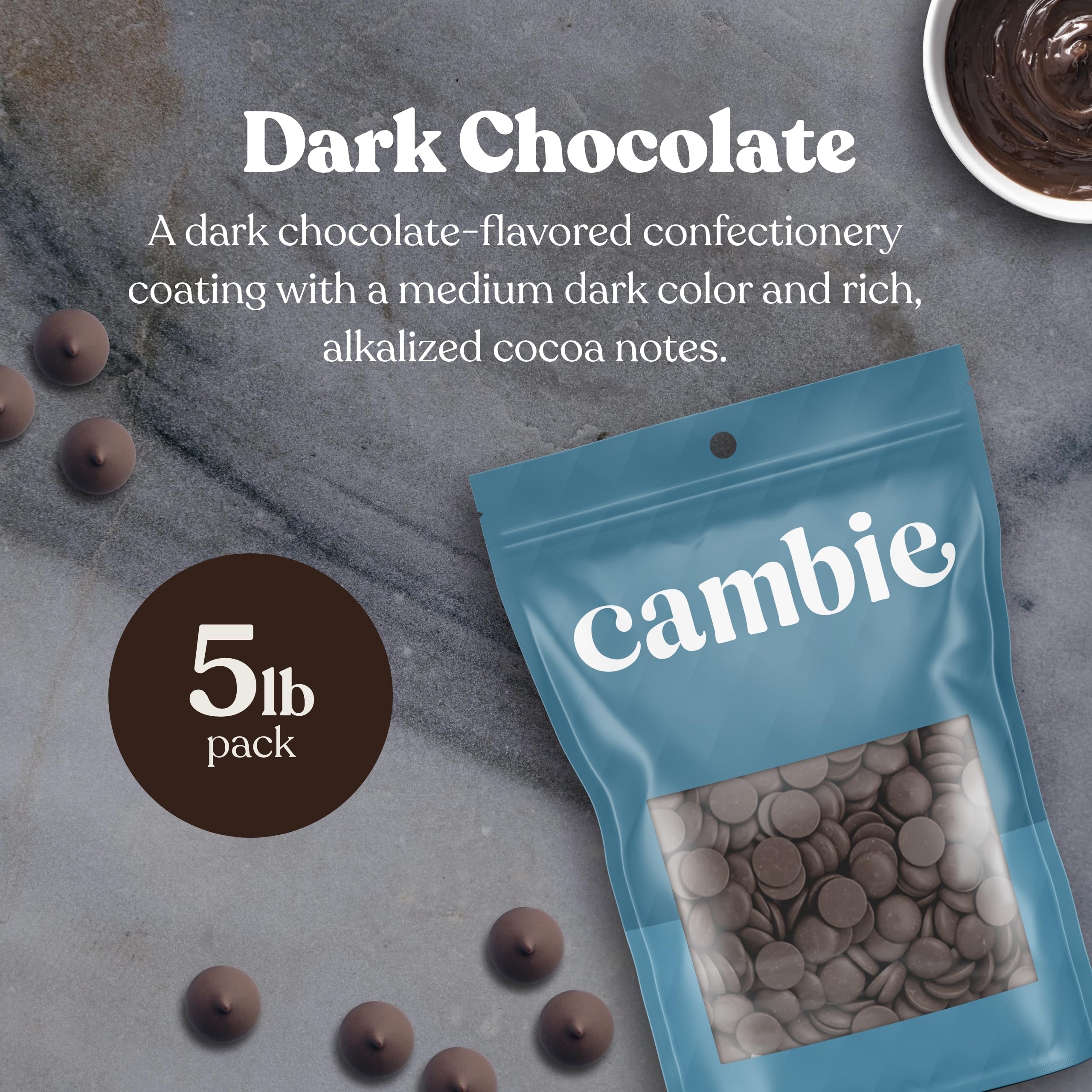 Cambie Merckens dark melts perfect for cake pops with clean setting.