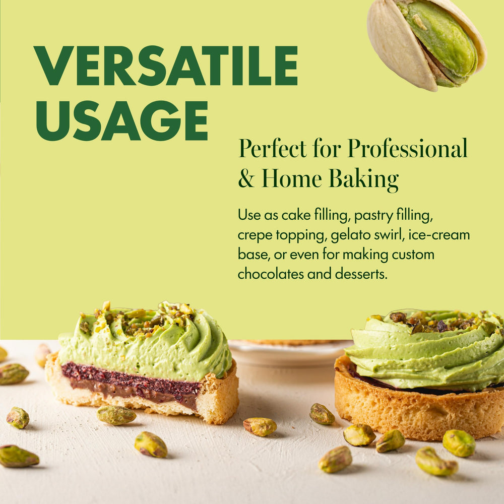 Cambie pistachio cream layers in a cake for color and flavor