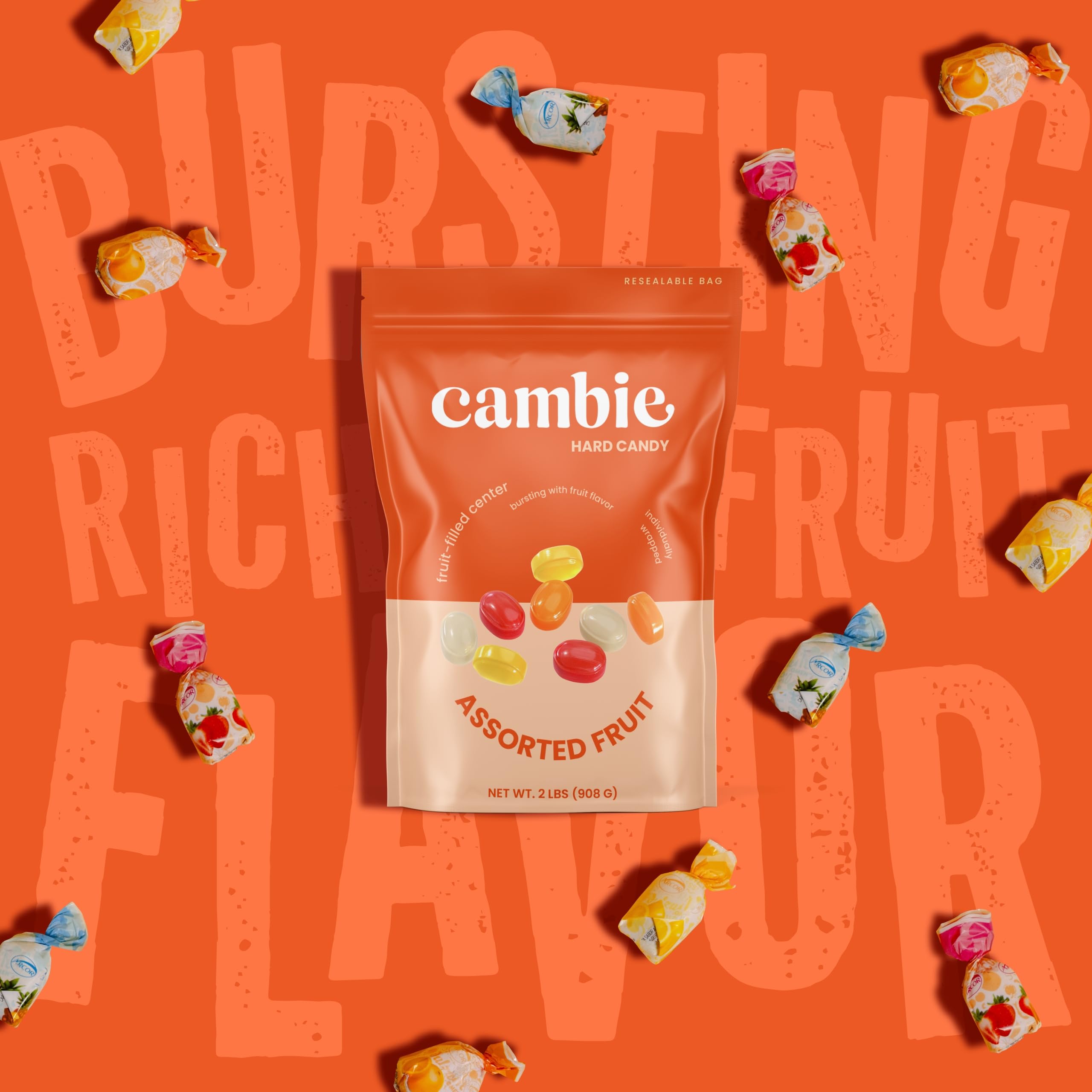 Cambie resealable packaging helps keep pieces fresh between uses.