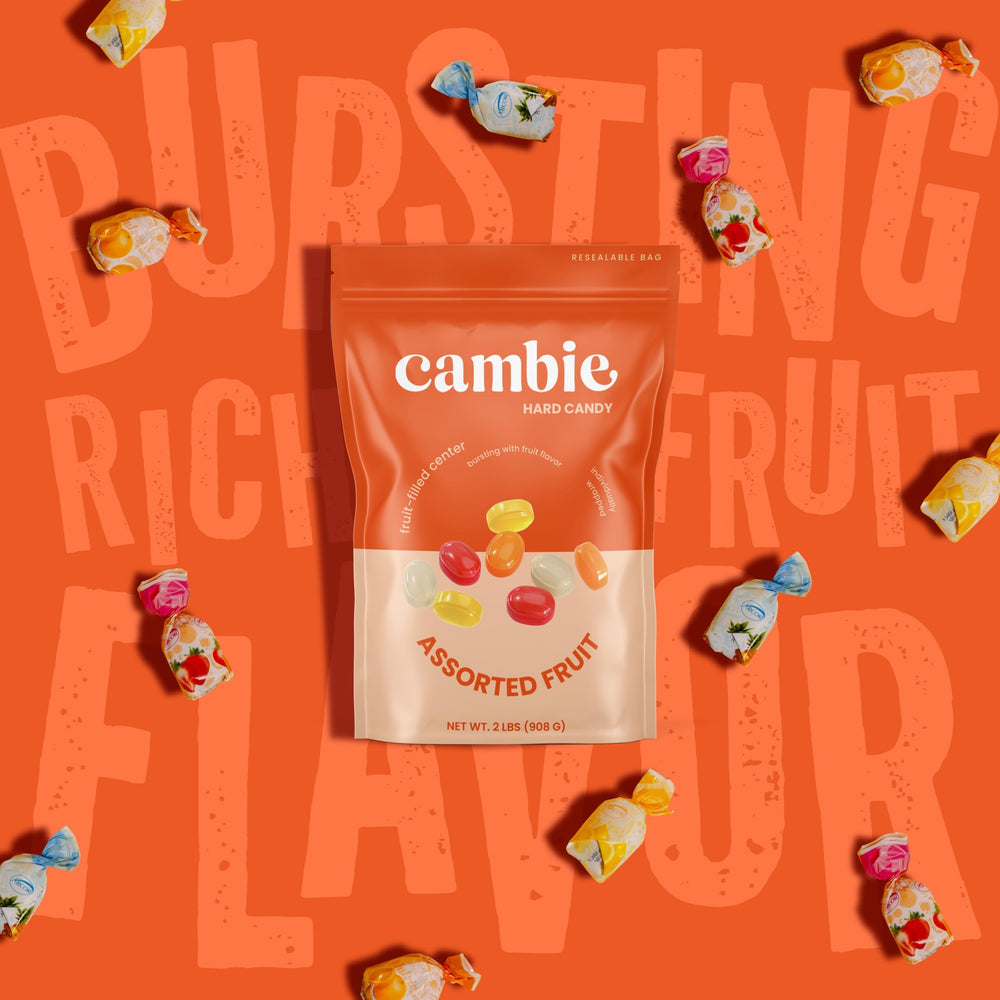 Cambie resealable packaging helps keep pieces fresh between uses.