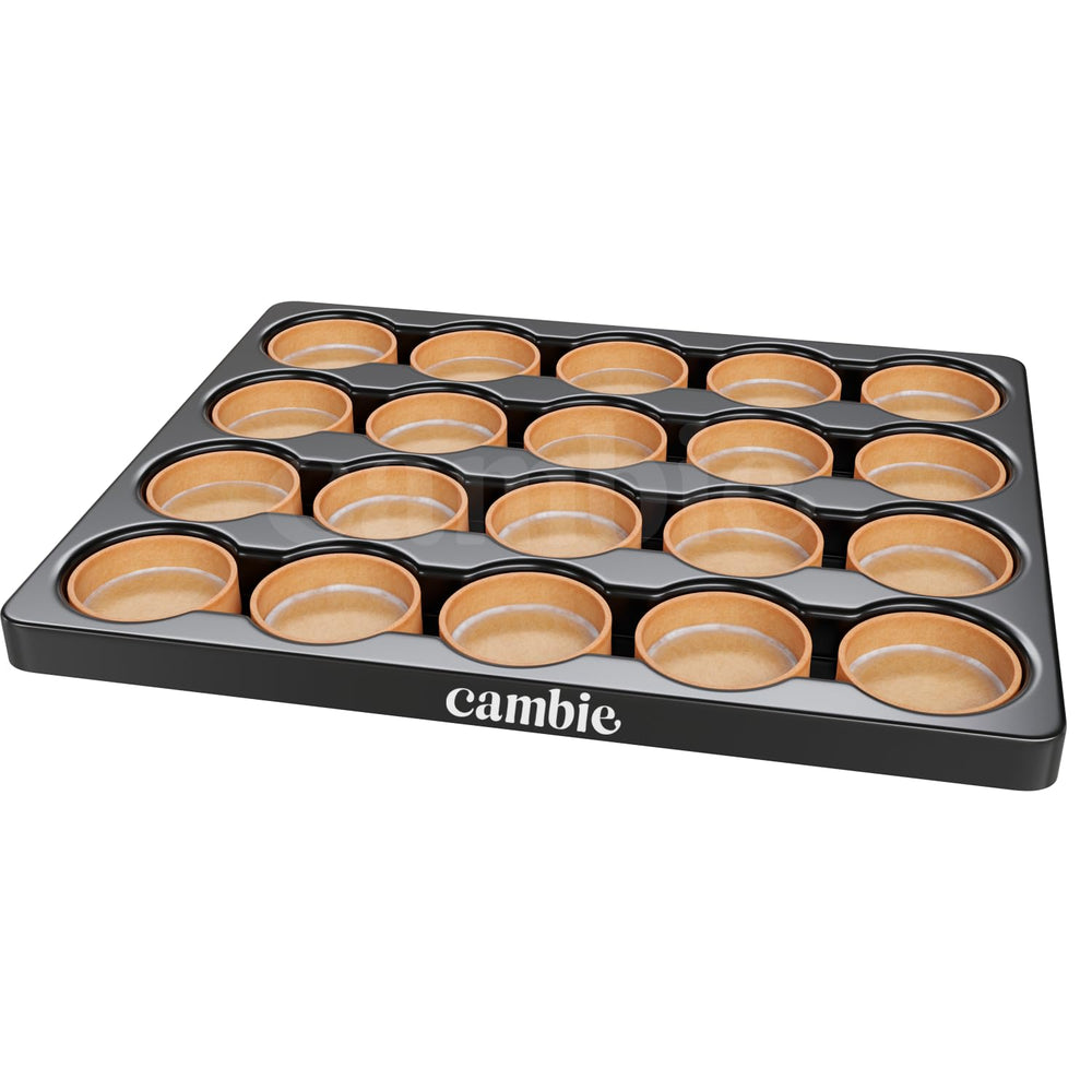 Cambie white chocolate-coated tart shells help maintain structure as you fill with ganache