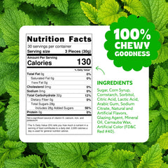 Cambie spearmint leaves candy soft chewy texture shown for easy snacking