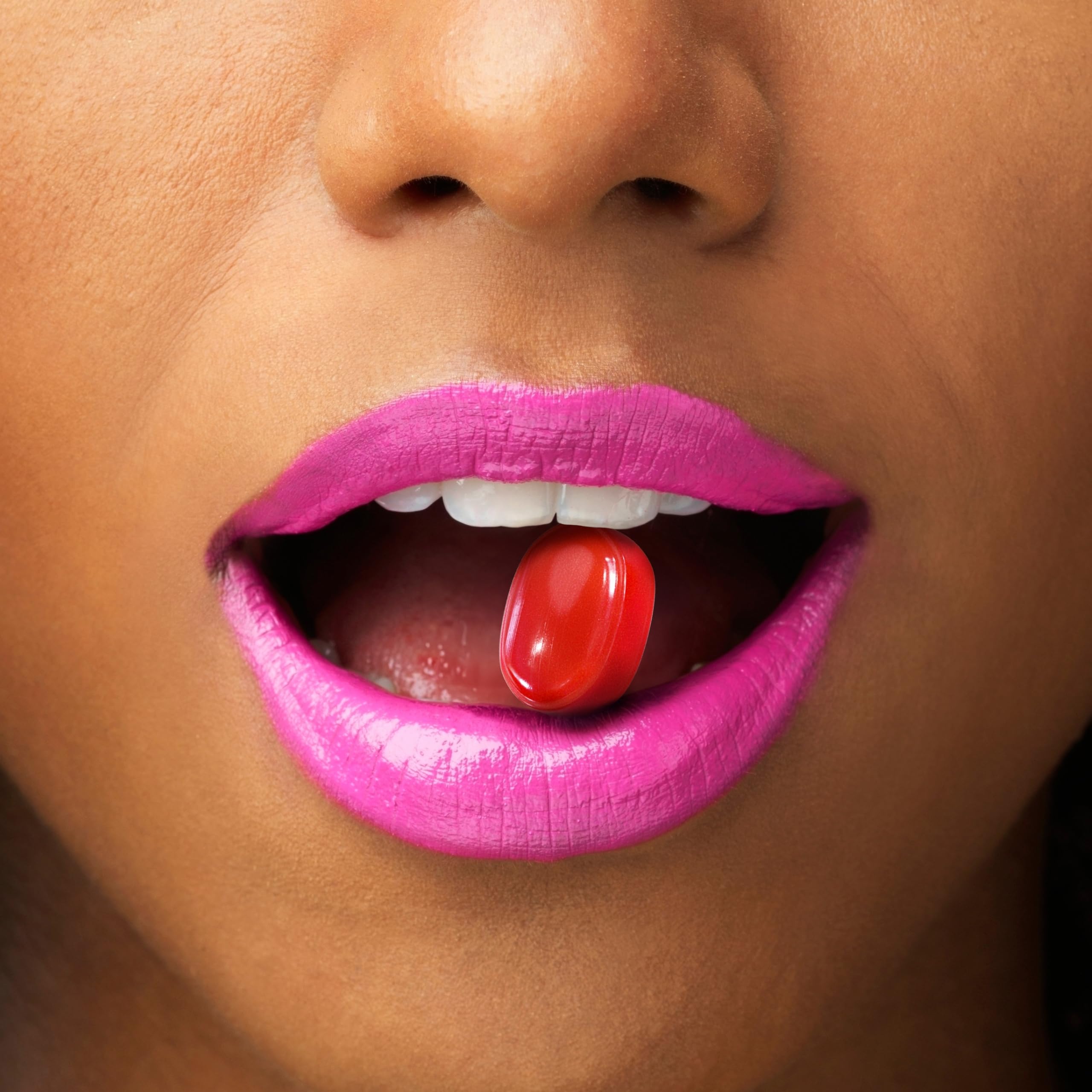 Cambie strawberry hard candy at the office desk offers quick mood-boosting snack