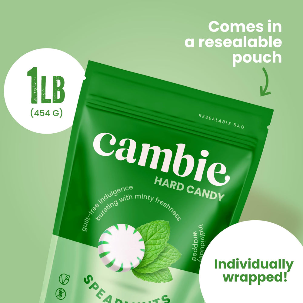 Cambie Sugar Free Hard Candy spearmint packet captures refreshing flavor