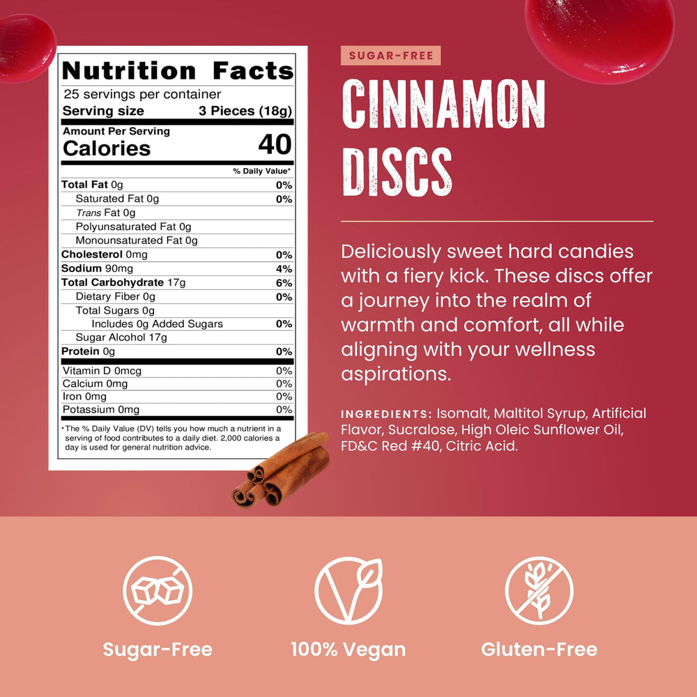 Cambie Sugar Free Cinnamon Hard Candy individually wrapped for fresh flavor on the go.