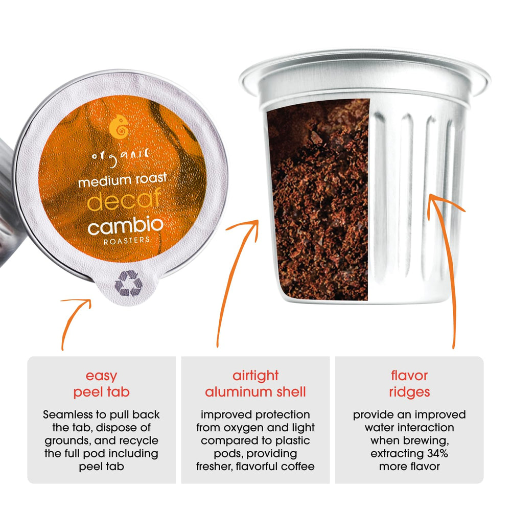 Cambio Roasters freshness seal highlighting longer-lasting freshness in every cup.