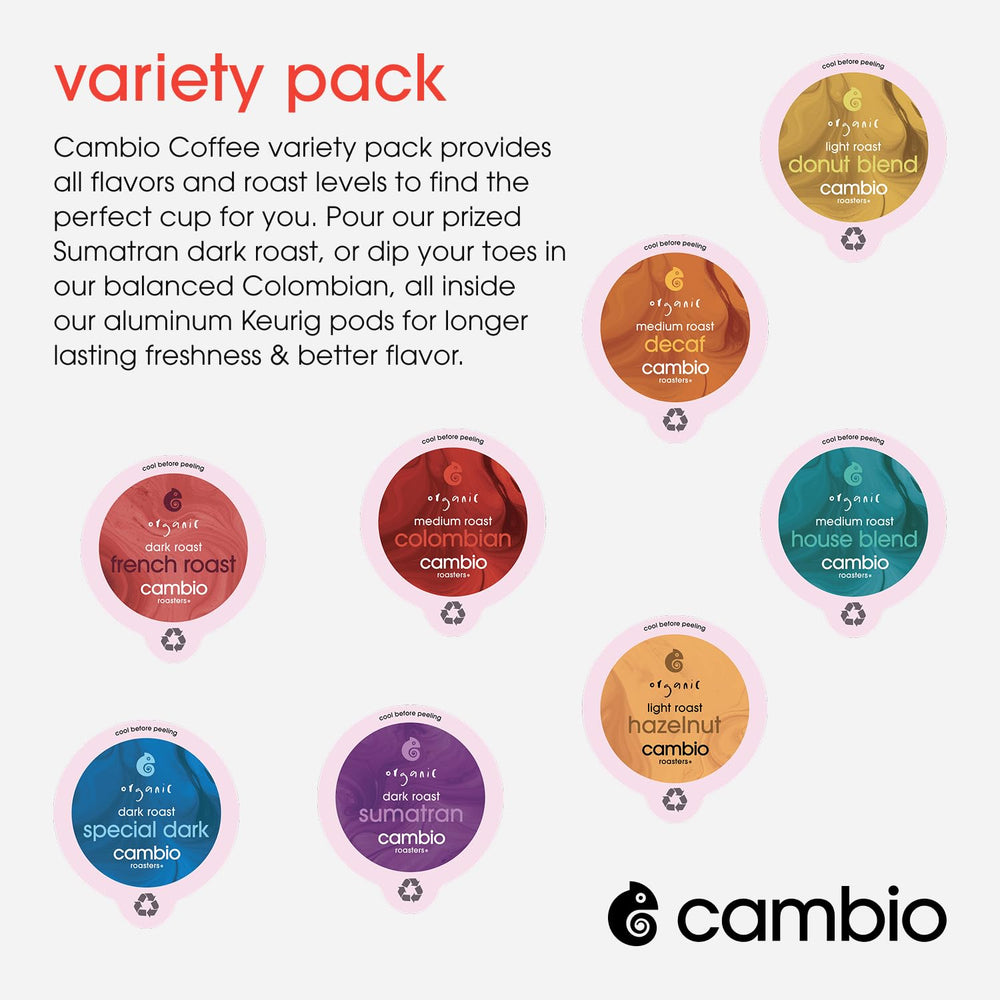 Cambio Roasters organic coffee pods decaf with full aroma in caffeine-free cup