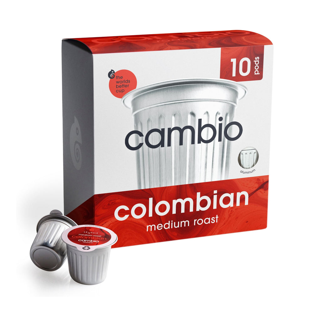 Cambio Roasters organic aluminum pods for Keurig deliver fresher coffee with less plastic waste.