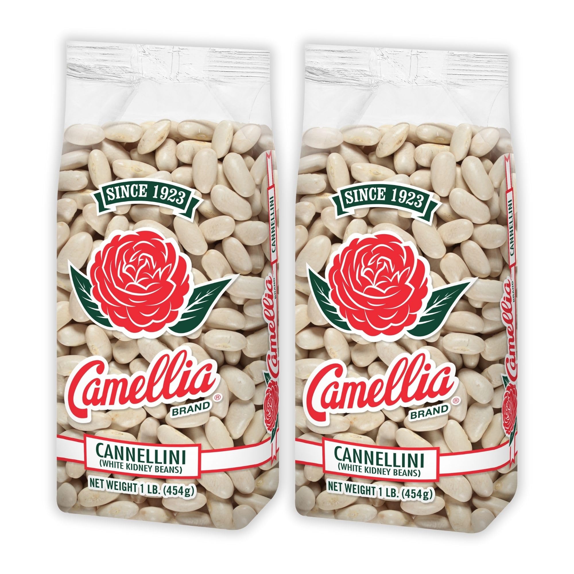 Camellia Brand Cannellini beans in a dry bag for versatile cooking.