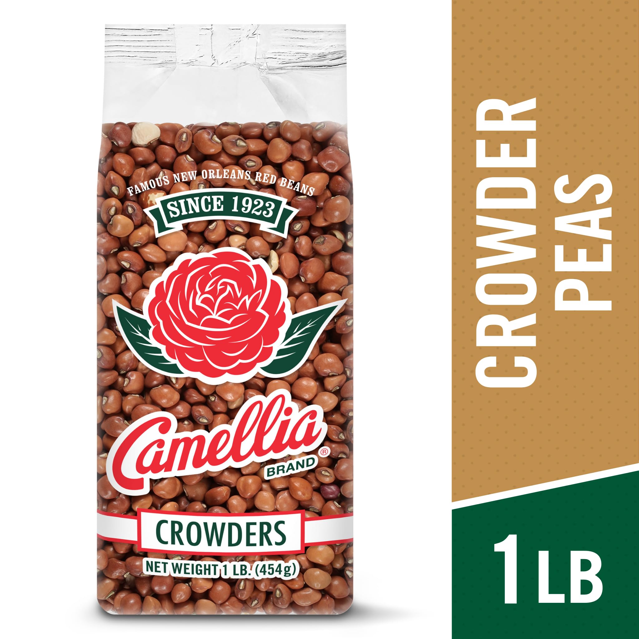 Camellia Brand Crowder Peas soaking to soften texture and shorten cooking time