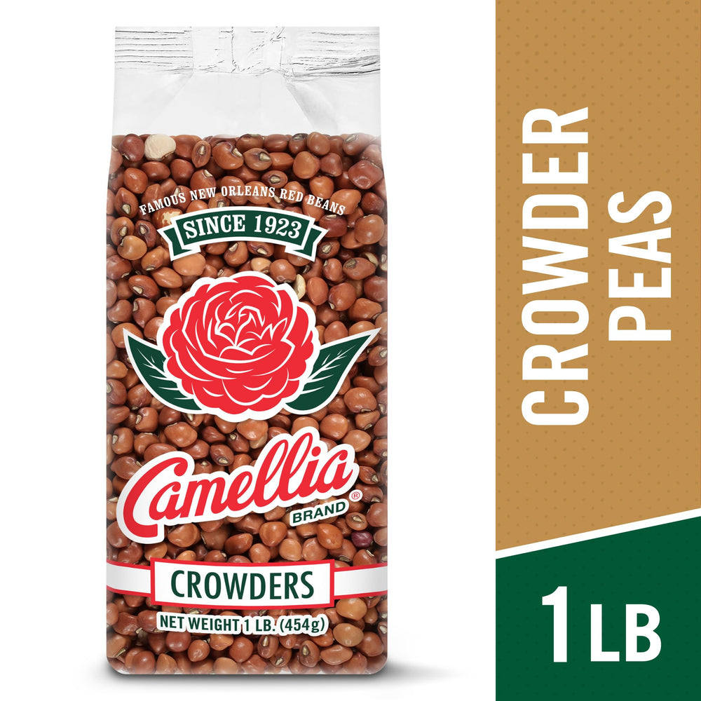 Camellia Brand Crowder Peas soaking to soften texture and shorten cooking time