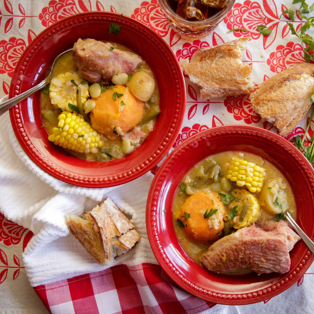 Camellia Brand dried green baby lima beans hearty casserole - versatile baked dish base.