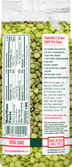 Camellia Brand dried green split peas closeup highlighting natural texture for soups.