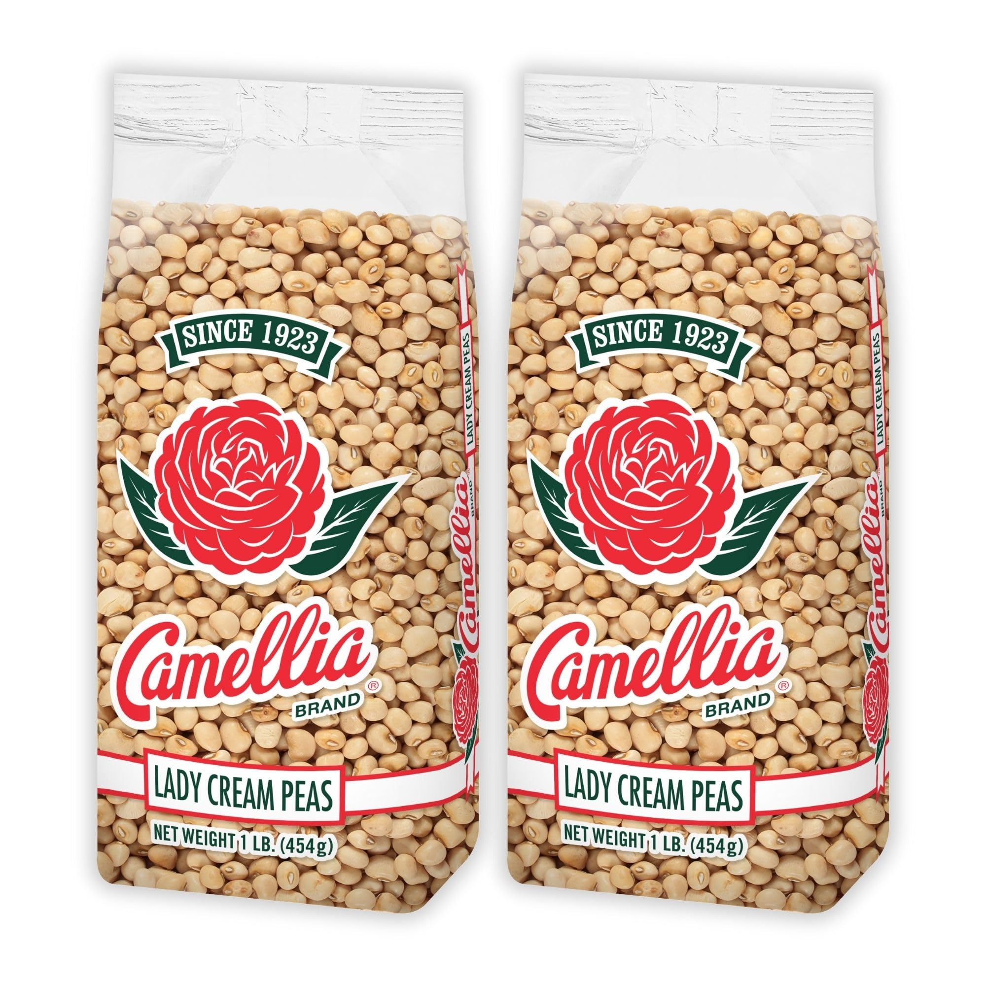 Camellia Brand dried Lady Cream Peas bag close-up for creamy soups