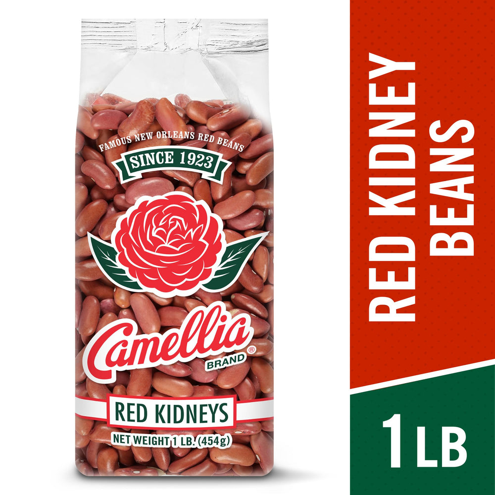 Camellia Brand dried kidney beans in pot-ready form, ready to absorb flavors.