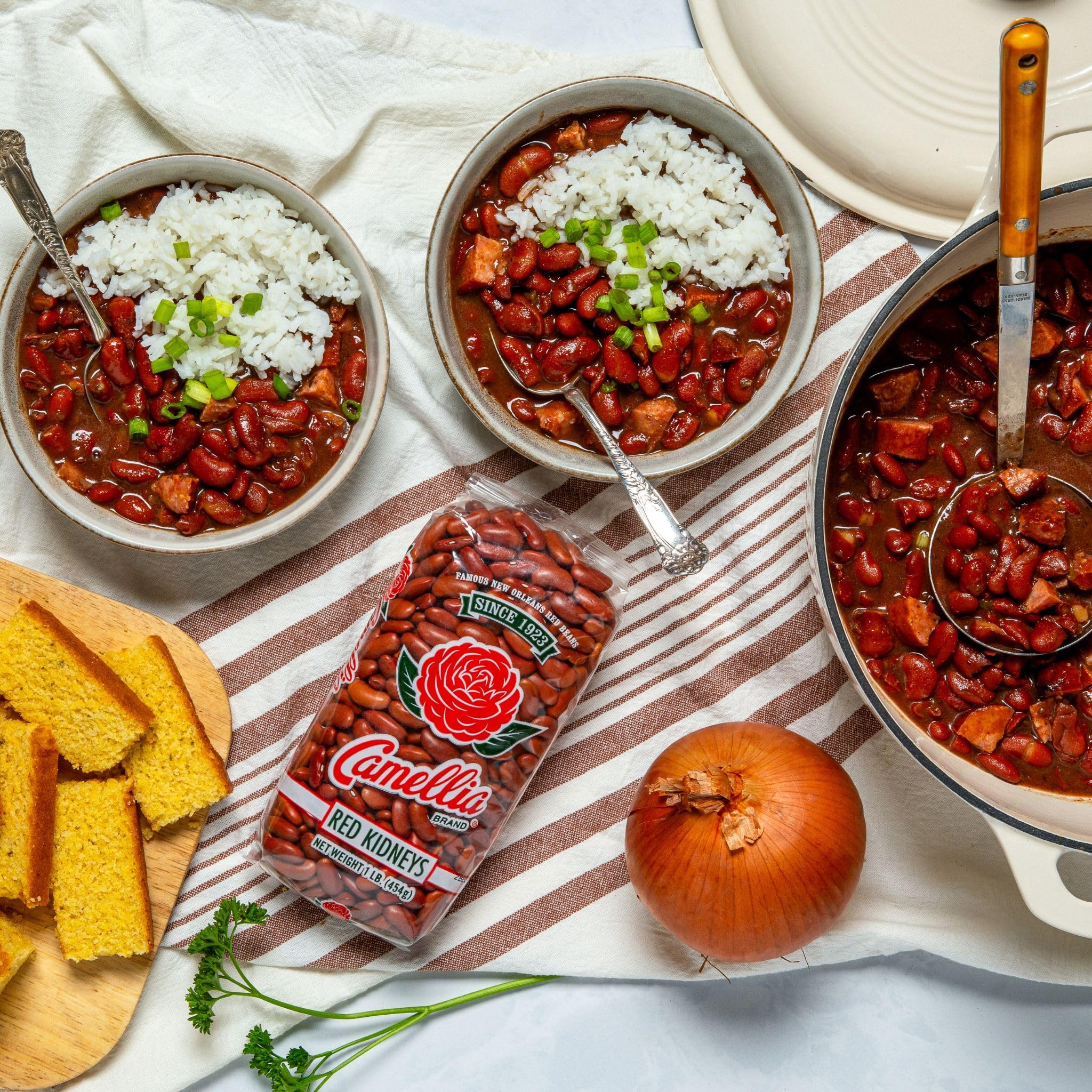 Camellia Brand dried red kidney beans meal prep; portion control made easy.