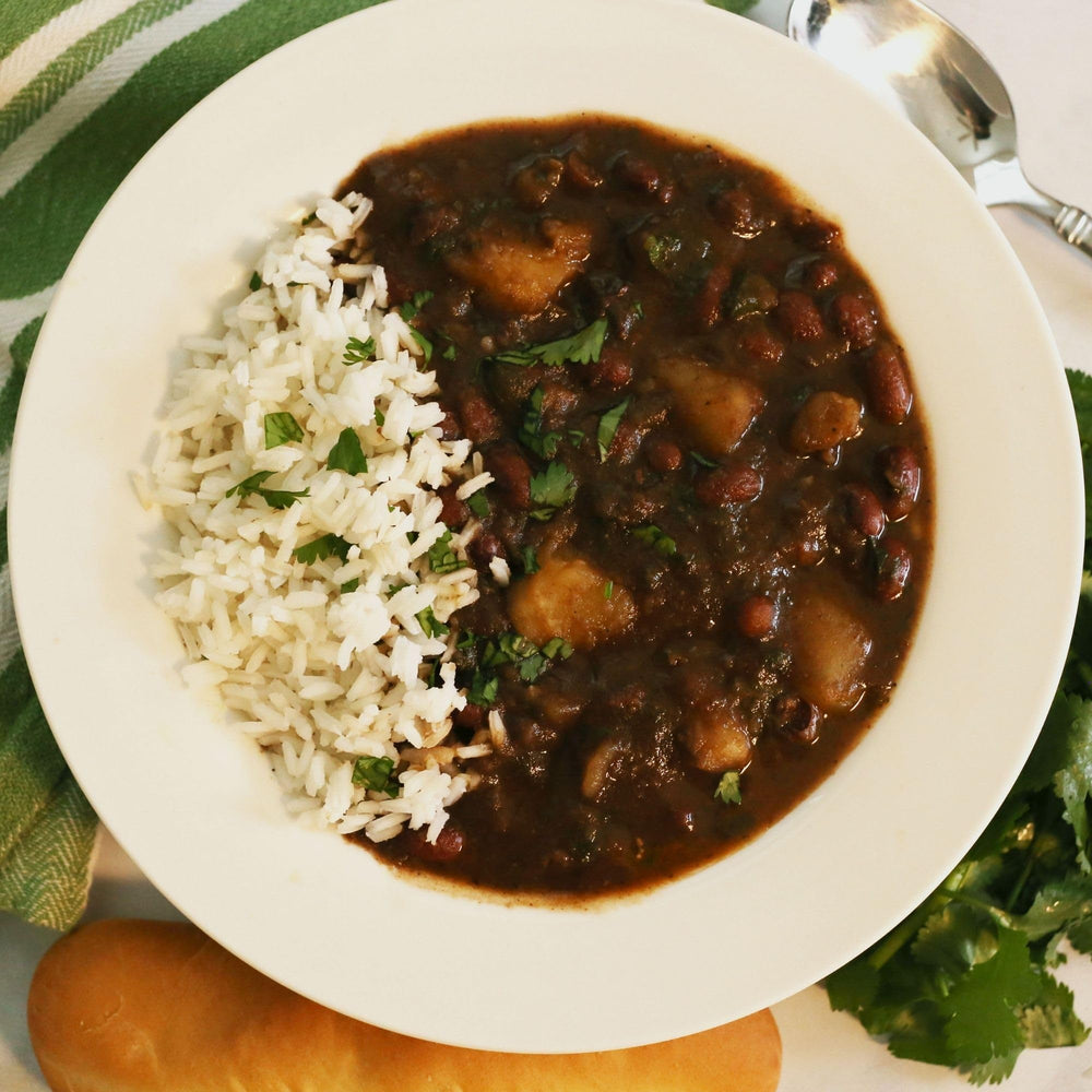 Camellia Brand dried small red beans label highlights non-GMO and gluten-free quality.