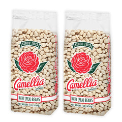 Camellia Brand Navy Beans pack front highlights quality and pack size.