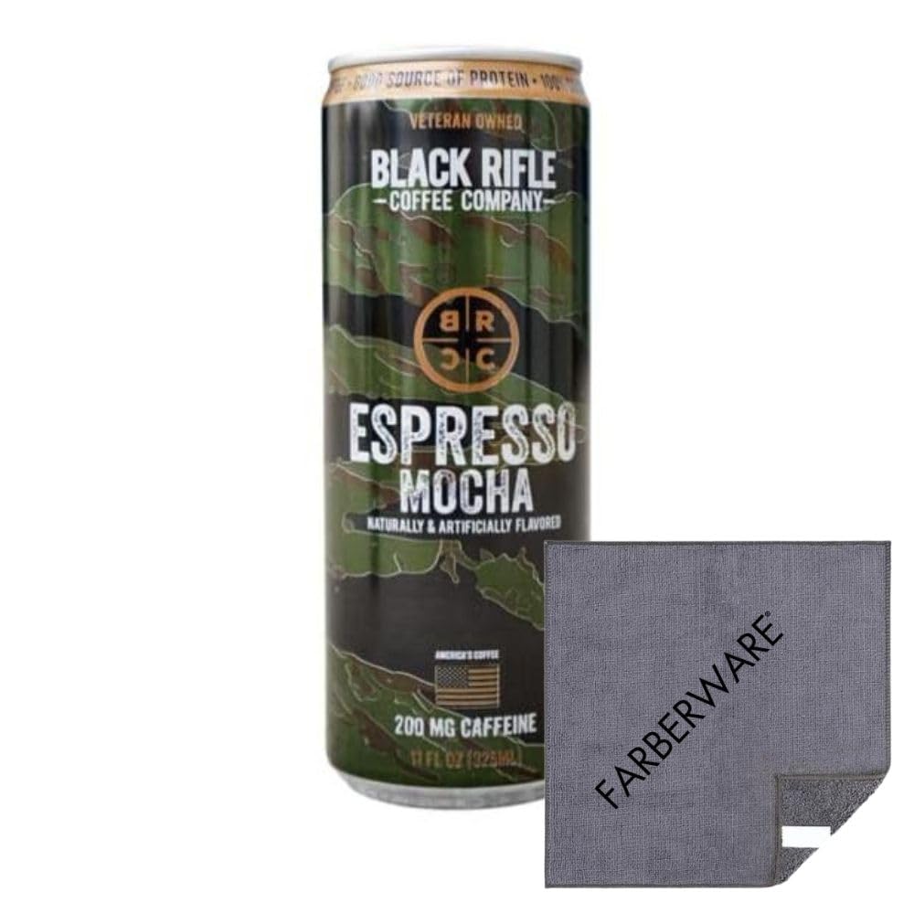 CAMEO Black Coffee Espresso Mocha RTD can with bold flavor and caffeine boost.