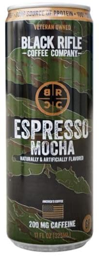 CAMEO Colombian coffee RTD can side view shows gluten-free, protein-friendly formula.