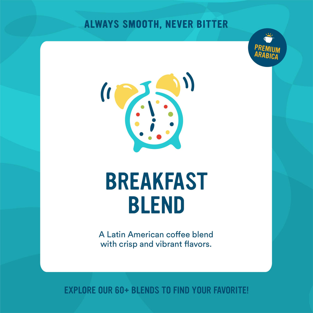 Cameron's Breakfast Blend pod closeup highlights aroma and compact design.