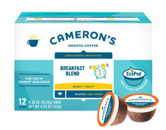 Cameron's Breakfast Blend pod filter detail for real coffee filter