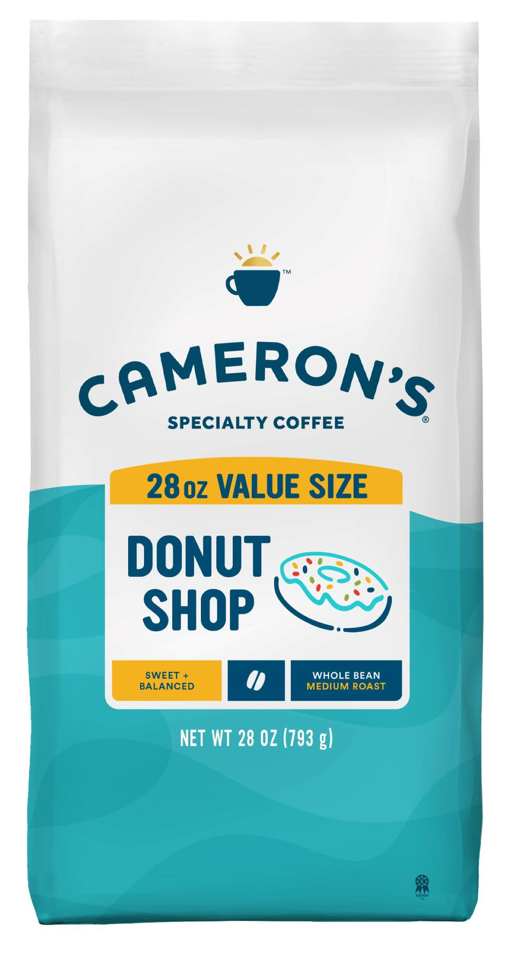 Cameron's Coffee Donut Shop bag ready for a smooth morning brew at home.