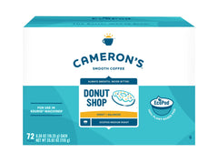 Cameron's Coffee Donut Shop pods box ready for a quick morning brew.