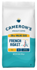 Cameron's Coffee French Roast 28oz bag on counter, ready to brew a bold morning