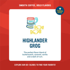 Cameron's Highlander Grog close-up aroma blooming in a cup