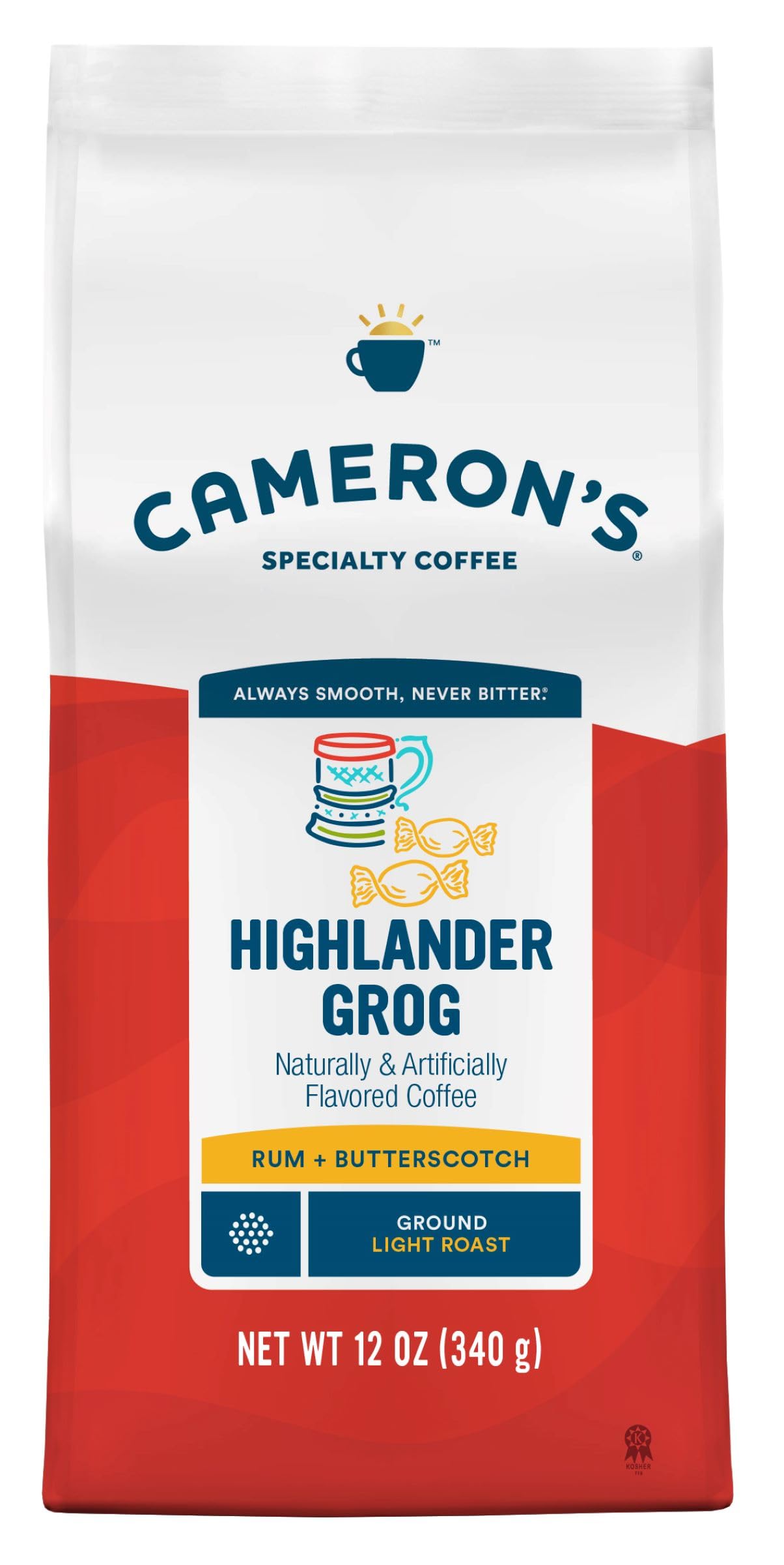 Cameron's Highlander Grog being poured for a smooth, full-flavored cup