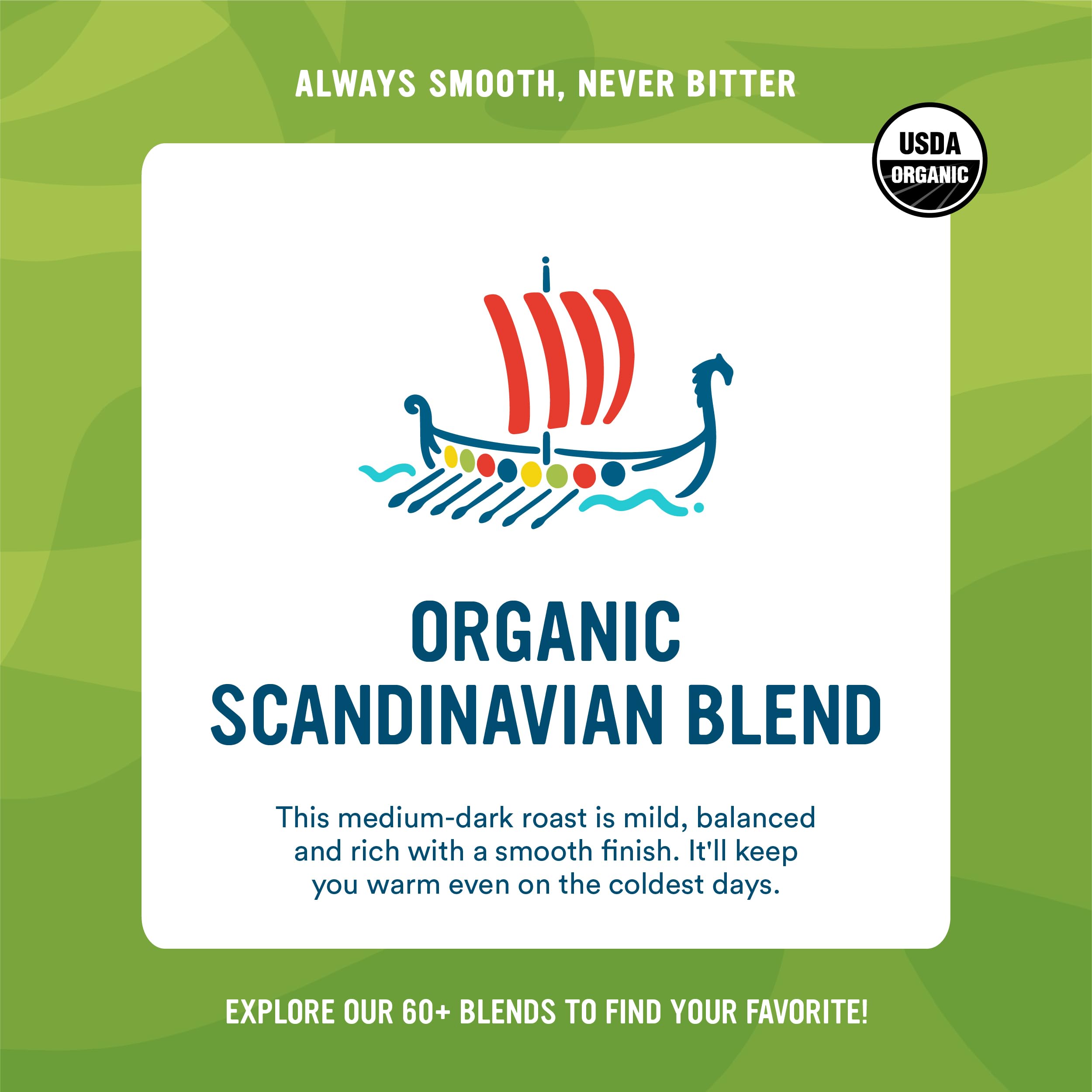 Cameron's Coffee Organic Scandinavian Blend morning brew steam captures warm, inviting aroma.