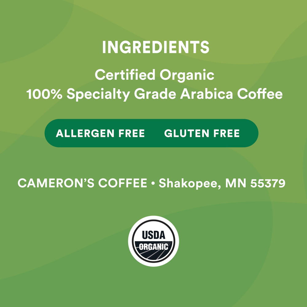 Global Arabica beans from Cameron's Coffee create nuanced flavor.