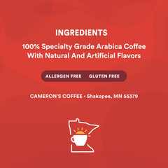 Cameron's Coffee roasted beans with chocolate caramel brownie notes for a bold cup