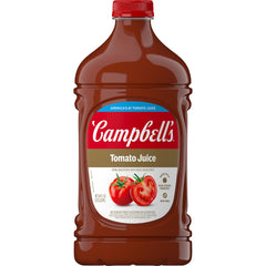 Campbell's 100% Tomato Juice in a 64 oz bottle with rich, smooth flavor for everyday sipping.